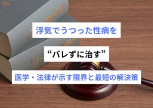 【医師監修】浮気でうつった性病を“バレずに治す”――医学・法律が示す限界と、最短の解決策