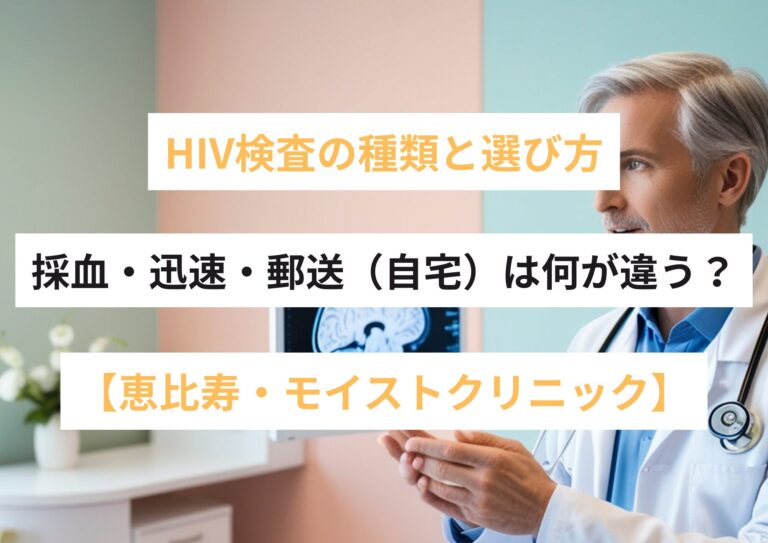 HIV検査の種類と選び方｜採血・迅速・郵送（自宅）は何が違う？【医師が解説】